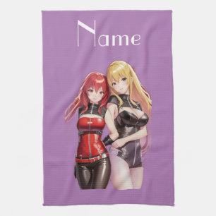 Süße Mädchen Anime Thunder_Cove Geschirrtuch