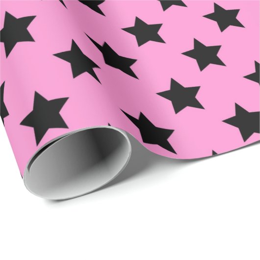 Süße Mädchen-Baby-Shower-Sternenmuster Geschenkpapier (Rolleneckpunkt)