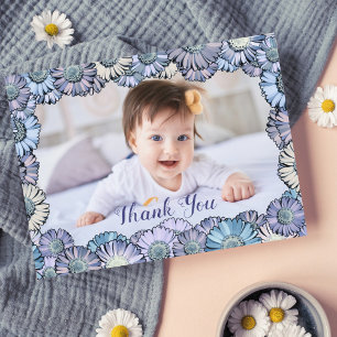 Süße Mädchen-Blumen- Pastell-Boho-Gänseblümchen-Fo Postkarte