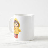 Süße Mädchen Cartoon Kaffeetasse (Vorderseite Links)