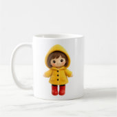 Süße Mädchen Cartoon Kaffeetasse (Links)