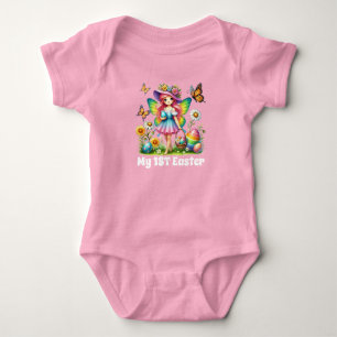 Süße Mädchen erste Ostergottheit Baby Strampler