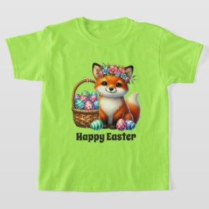 Süße Mädchen Frohe Ostern Fuchs T-Shirt