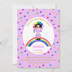 Süße Mädchen-Geburtstagsfeier Einladung