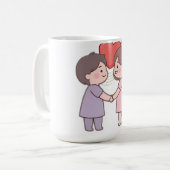 süße Mädchen Kaffeetasse (Vorderseite Links)