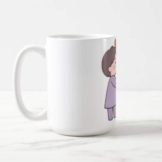 süße Mädchen Kaffeetasse (Links)
