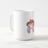 süße Mädchen Kaffeetasse (Vorderseite Links)