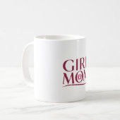 Süße Mädchen-Mama Fußabdrücke Typografie-Design Kaffeetasse (Vorderseite Links)