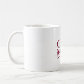 Süße Mädchen-Mama Fußabdrücke Typografie-Design Kaffeetasse (Links)