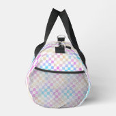 Süße Mädchen Pastell-Regenbogen-Karo-Karo Duffle Bag (Rechts)