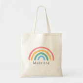 Süße Mädchen Pastell Rosa Regenbogen Kinder Tragetasche (Vorne)