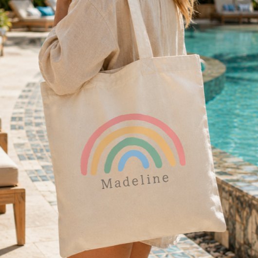 Süße Mädchen Pastell Rosa Regenbogen Kinder Tragetasche