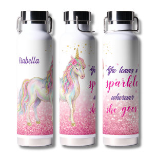 Süße Mädchen Rosa Glitzer Einhorn Wasserflasche Trinkflasche