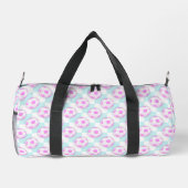 Süße Mädchen Rosa und Blau Fußball-Muster Duffle Bag (Rückseite)
