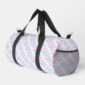 Süße Mädchen Rosa und Blau Fußball-Muster Duffle Bag (Rechte Ecke)