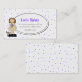 Süße Mädchen-Spiel-Datums-Karte Telefonnummerkarte (Vorne/Hinten)