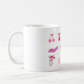 Süße Mädchen-Sticker-Collage-Tasse Kaffeetasse (Links)