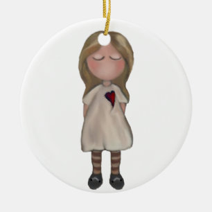Süße Mädchen-Verzierung Keramik Ornament