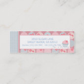 Süße Mädchen-Visitenkarte Mini Visitenkarte (Rückseite)