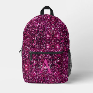 Süße Mädchenhaft Heiß Rosa Glitter Pailletten Mono Bedruckter Rucksack
