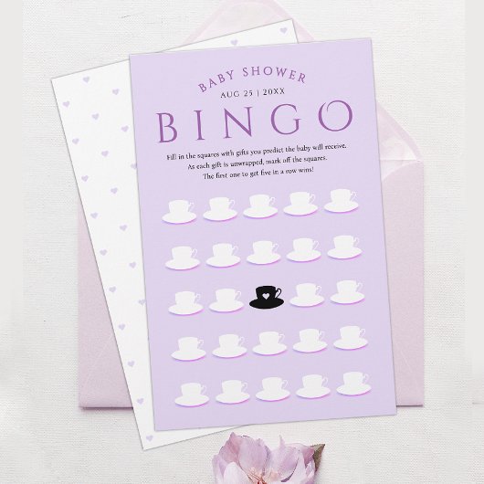Süße Mädchenhaft Violette Lavendel-Baby-Shower-Bin