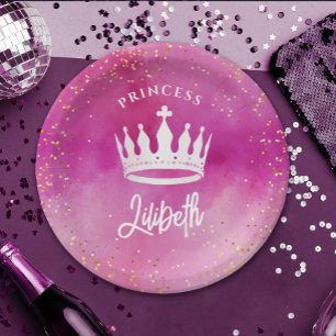 Süße Mädchenhafte Rosa Prinzessinnenkrone Tiara Wa Pappteller