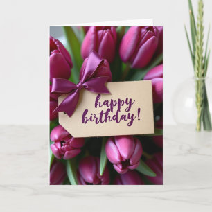 Süße Magenta-Floral-Geburtstagskarte Karte