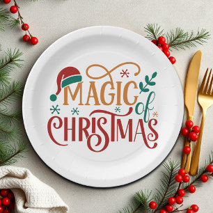 Süße 'Magie von Weihnachten' Pappteller