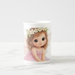 Süße magische Blumenkrone Baby Fee Porzellantasse