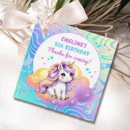 Süße magische Einhorn-Geburtstagsfeier Geschenkanhänger