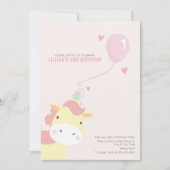 Süße, magische Einladung zum Geburtstag (Vorderseite)