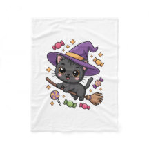 Süße magische Katzen-Fleece-Decke