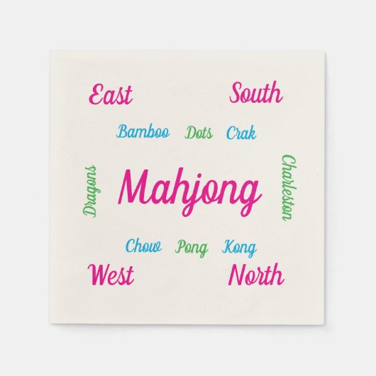 Süße Mahjong-Servietten  Serviette (Vorderseite)