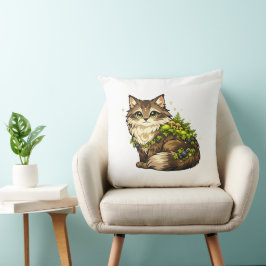 Süße Maine Coon-Katze mit individuellem Namen als  Kissen