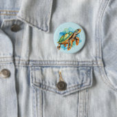 Süße Mal-Schildkröte Button (Beispiel)