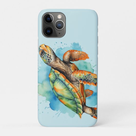Süße Mal-Schildkröte Case-Mate iPhone Hülle (Rückseite)