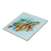 Süße Mal-Schildkröte Fliese (Seite)