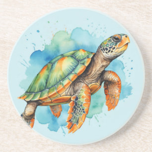 Süße Mal-Schildkröte Getränkeuntersetzer