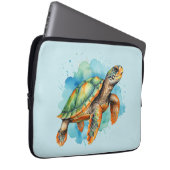 Süße Mal-Schildkröte Laptopschutzhülle (Vorne Rechts)