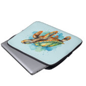 Süße Mal-Schildkröte Laptopschutzhülle (Vorne Knopf)