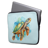 Süße Mal-Schildkröte Laptopschutzhülle (Vorderseite Links)