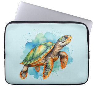 Süße Mal-Schildkröte Laptopschutzhülle