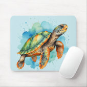 Süße Mal-Schildkröte Mousepad (Mit Mouse)