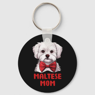 Süße Malteser-Mama-Hunde-Liebhaber-Geschenk Lustig Schlüsselanhänger