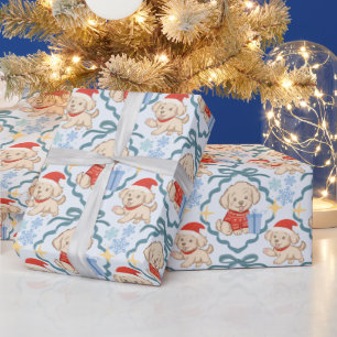 Süße Malteser-Welpen Weihnachtsgeschenk Geschenkpapier