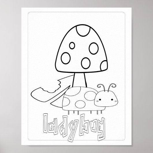 Süße Malwanzen Lady Bug Poster (Vorne)