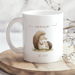 Süße Mama etablierte Wasserfarbe-Igel Kaffeetasse
