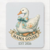 Süße Mama Gans Vintage-Bauernhoftier Mutter Gans Mousepad (Vorne)