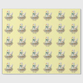 Süße Mama Gans Vintage Bauernhoftier Muttergans Geschenkpapier (Flach)