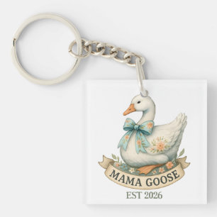 Süße Mama Gans Vintage-Farmtier-Mama-Gans Schlüsselanhänger